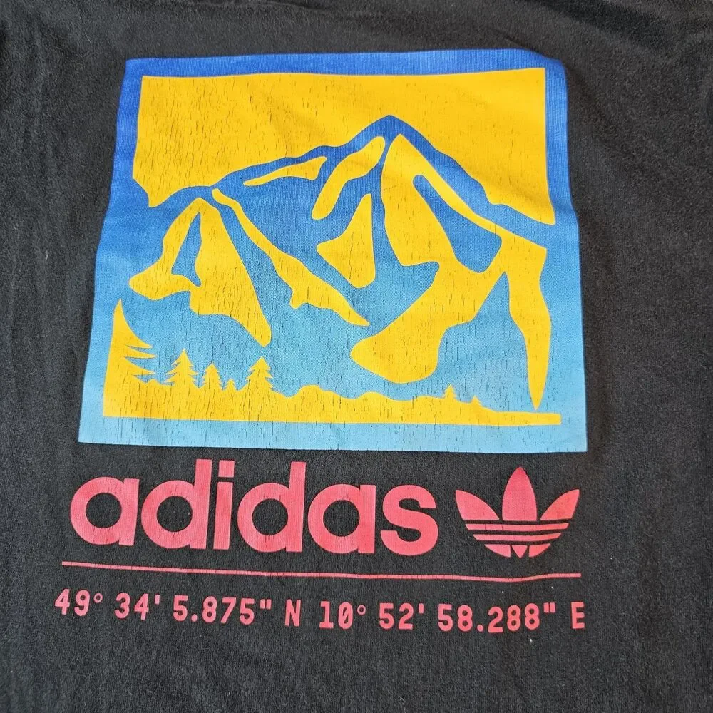 ADIDAS ORIGINALS Adiplore Graphic Tee Coordinates  T-Shirt Black Men’s Medium